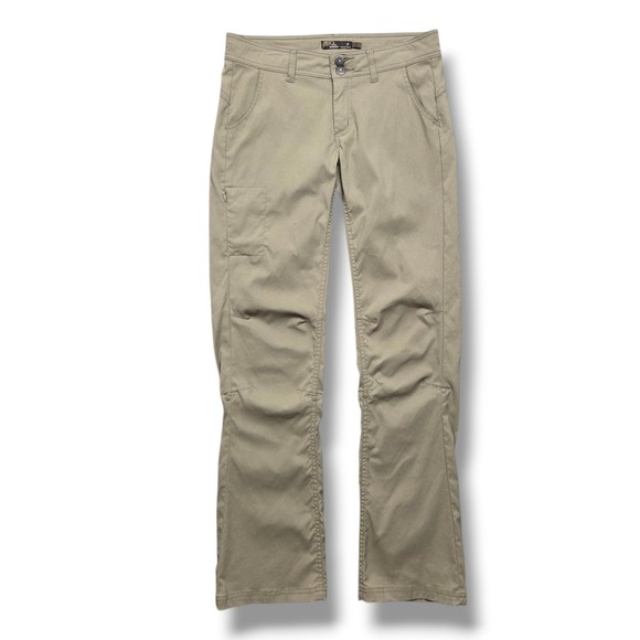 Prana Halle Convertible Pants Womens 4 Khaki UPF Stretch Hiking Outdoor - Picture 1 of 12